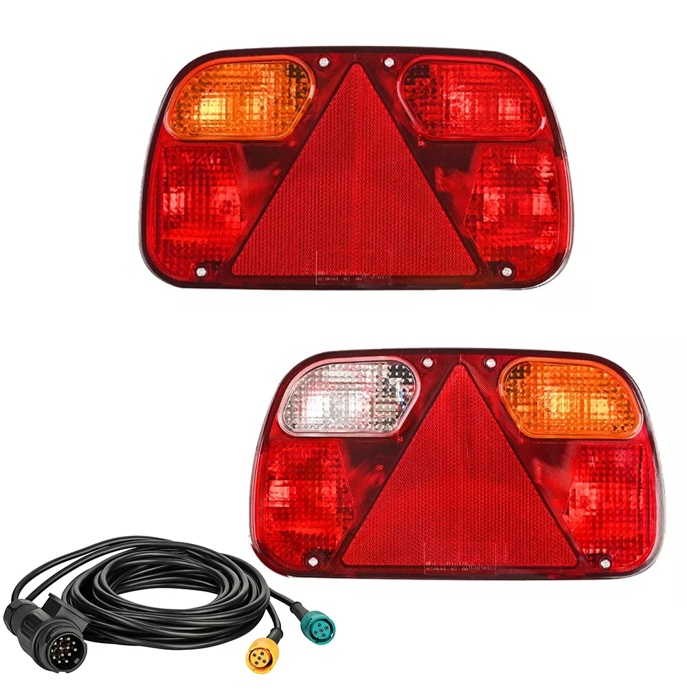 

1 комплект, 12 В, задний фонарь для автомобиля, грузовика, задний стоп-сигнал, противотуманный фонарь, жгут проводов сигнальной лампы, кабель 5,5 м, 13-контактный прицеп, караван, грузовик