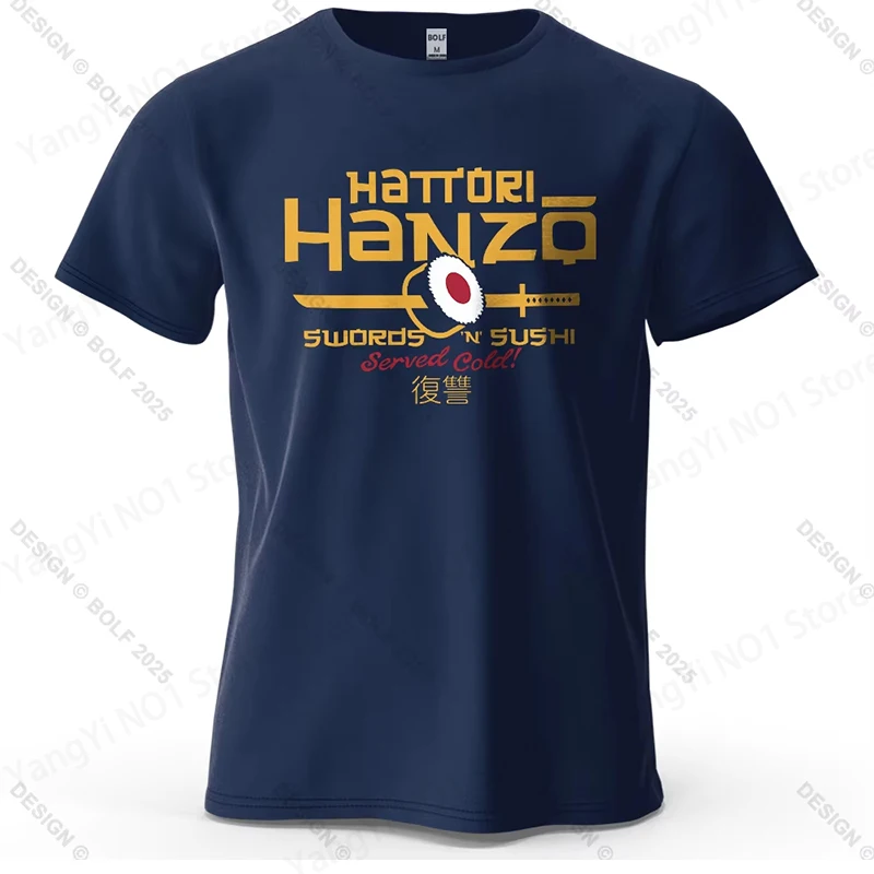 Hattori Hanzo Bedrucktes Herren-T-Shirt aus 100 % Baumwolle, übergroßes Anime-Mode-Grafik-T-Shirt für Damen, Tops, Streetwear, kulturelle Kleidung – Detail 10