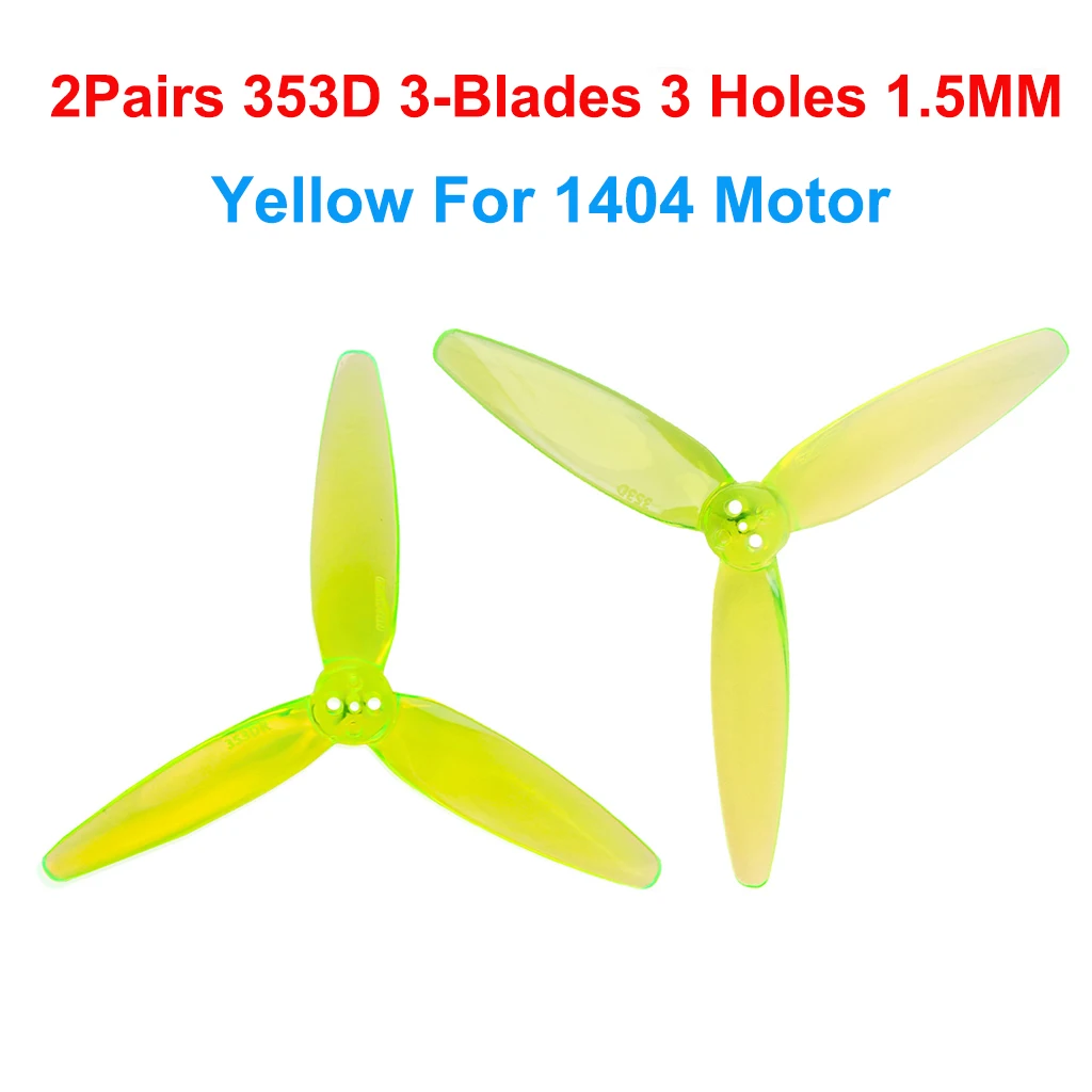 Gemfan 10 Paar (10CW + 10CCW) 353D 1,5 mm 3 Loch 3,5 Zoll 1404 4600KV/ 493D 4,9 Zoll 2207 2050KV Propeller für 3D Freestyle Drone – Detail 5