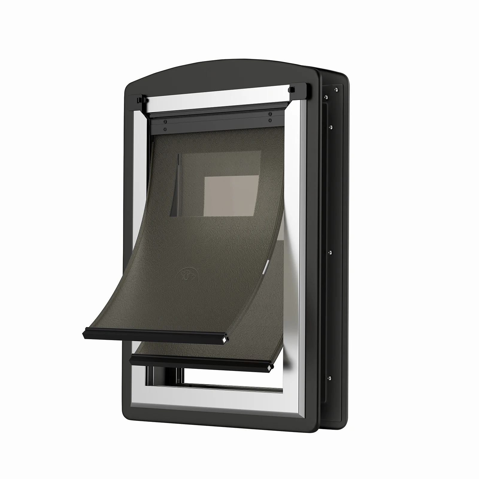 

New Pet Door Cat Door Metal Iron Frame Magnetic Design Four-way Closure With Lock Pet Dog Door