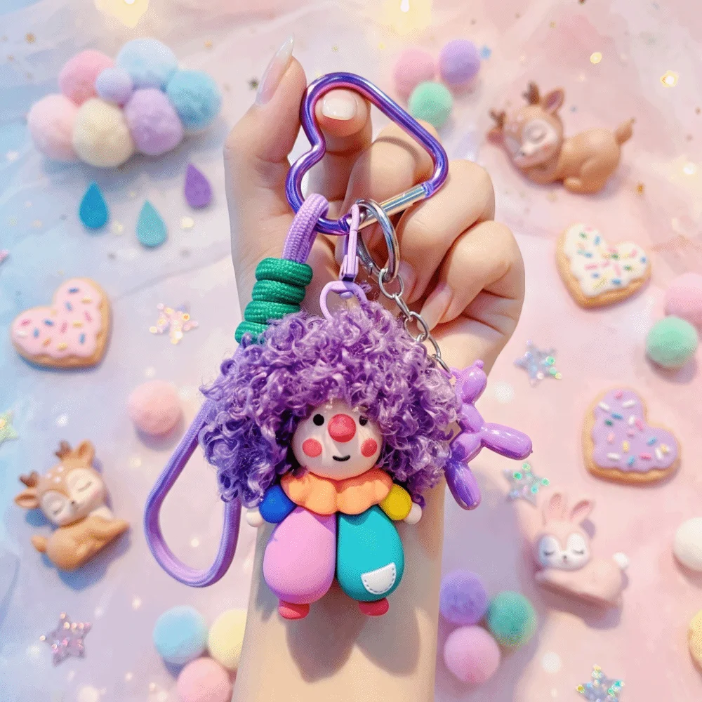 Bag Charm Curly Doll Keychain Fluffy Shaggy Figure Pendant Small Plush Plush Keychain Keychain Accessory
