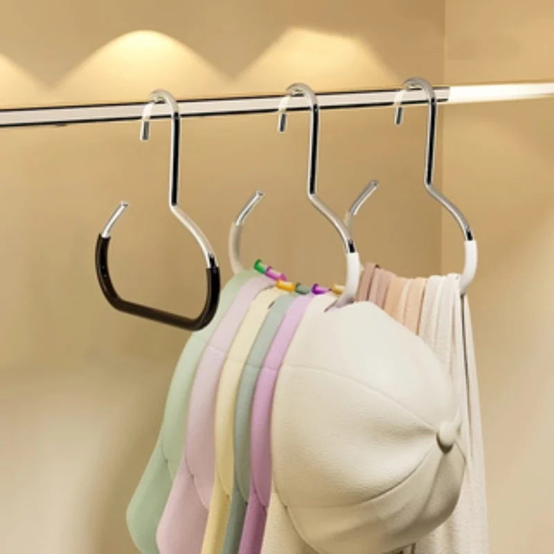 5pcsVersatile Manganese Steel Round Hook - Perfect for Hats, Ties, Scarves & Bags, Strong Load-Bearing, Non-Deformable