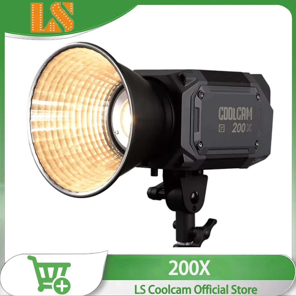 

LS COOLCAM 200X COB LED Video Light 220W High-Power 2700K-6500K Continuous Output Lighting Control the Lighting Scene with APP