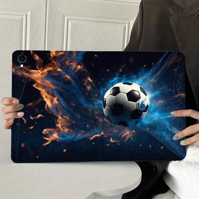 

Cool Soccer Ball Flame Gift For Samsung Galaxy Tab A7 A A8 A9 A11 S6 S11 10.1 10.4 10.5 Inch Lite PLus Soft Tablet Case
