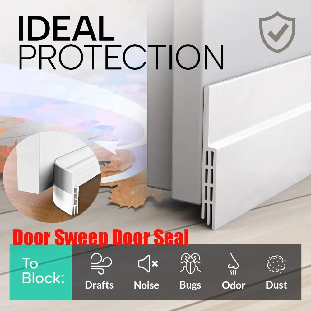 

Premium Door Seal Strip Weather Stripping Keeping Out Cold Door Sweep Door Seal Installs Quickly and Easily Save Energy