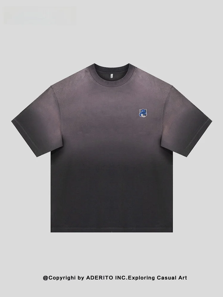 

Loose Fit round Ne ort Sve T-irt Embroidery Casual Wear Summer Brand Men's Faion Breathable Cotton