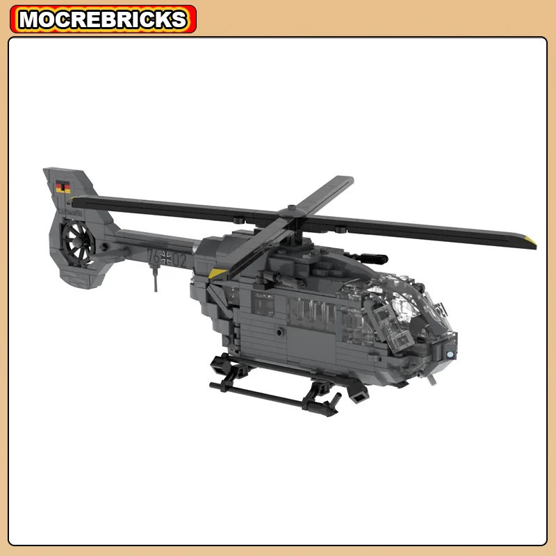 Multi-purpose Military Fighter H145M Passenger Aircraft Battlefield Support Helicopters MOC Building Blocks Model Bricks Toys