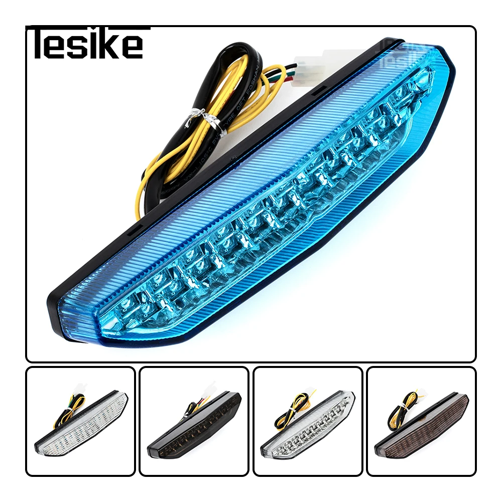 لكاواساكي ZX-6R ZG-14 CONCOURS ZRX-1200 DAGE دراجة نارية الخلفية مصباح ليد خلفي الفرامل بدوره إشارات مصباح الضوء الخلفي المتكامل