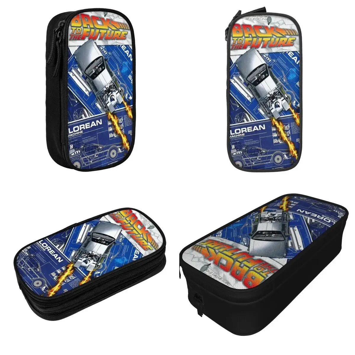 New Back To The Future Pencil Case Science Fiction Pencil Box Pen Holder for Girl Boy Bag School Supplies Zipper Stationery