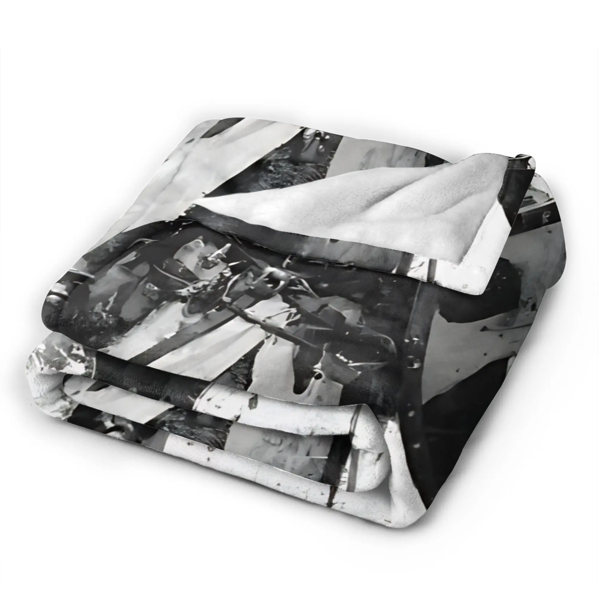 Knights Templar Cross Art Plush Blankets Flannel Throw Blanket For Couch Chair Sofa Bed Soft Custom Quality Bedspread Gift