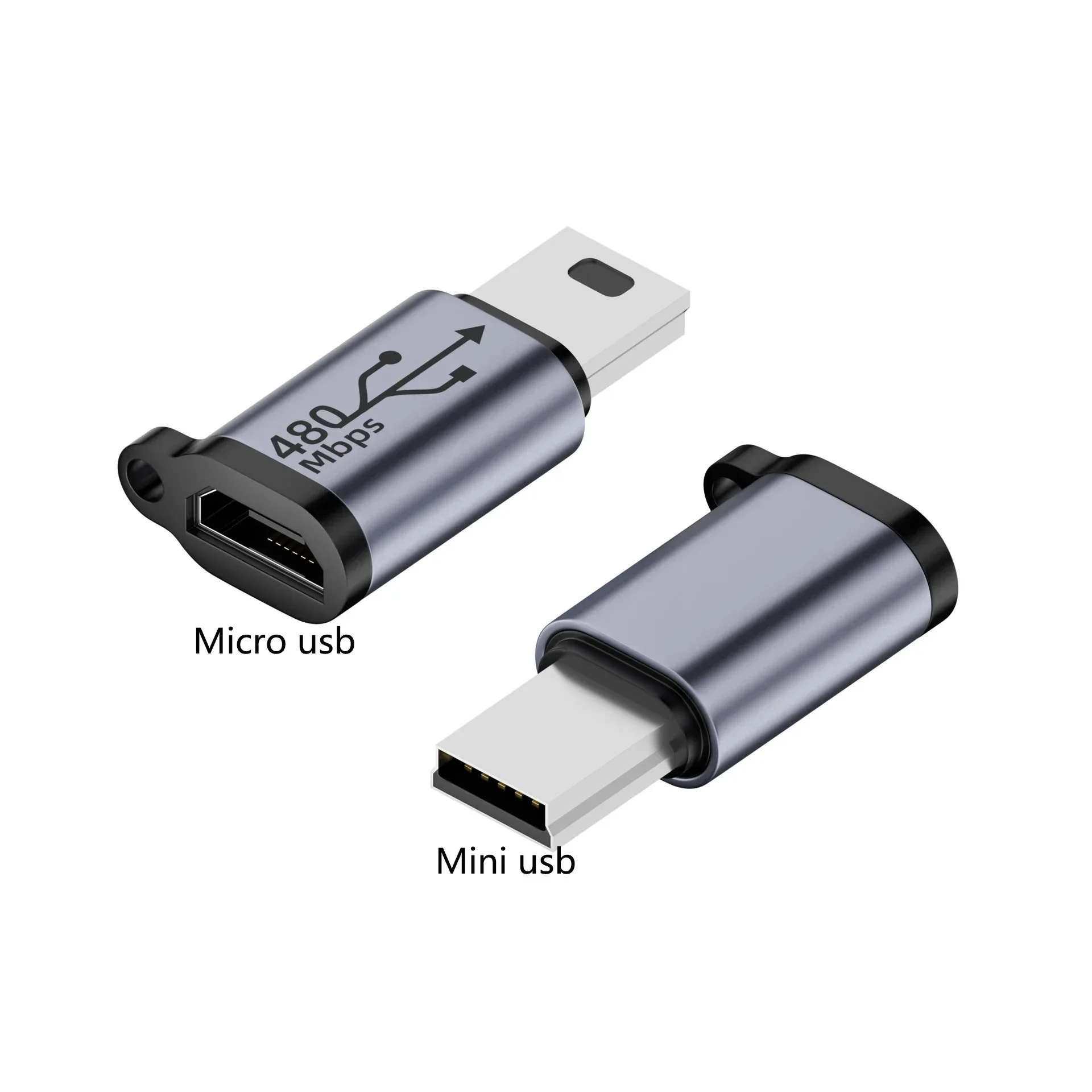 Type C Female naar Mini USB/Type C Female naar Micro USB/Micro USB Female naar Type C/Micro USB Female naar Mini USB Connector Adapter