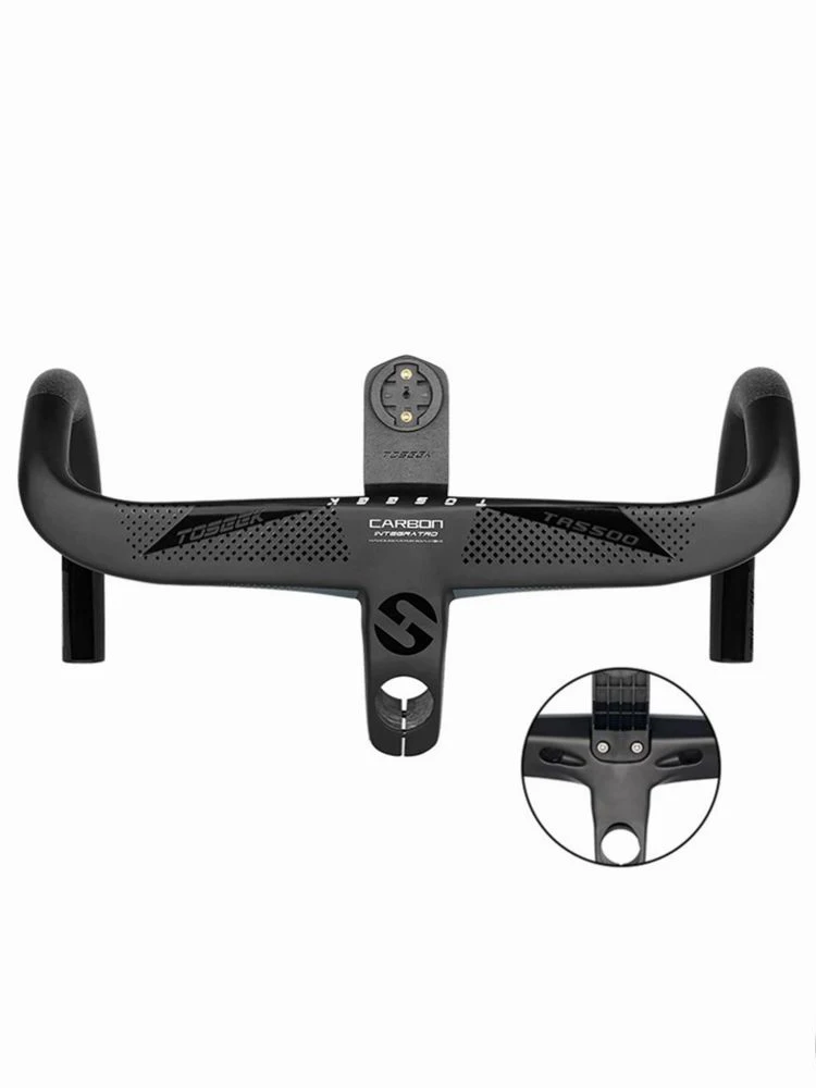 TOSEEK TR5500 T800 Carbon Fahrradlenker Rennrad Integrierter Lenker Di2 Mit Computerhalterung Interne Kabelführung