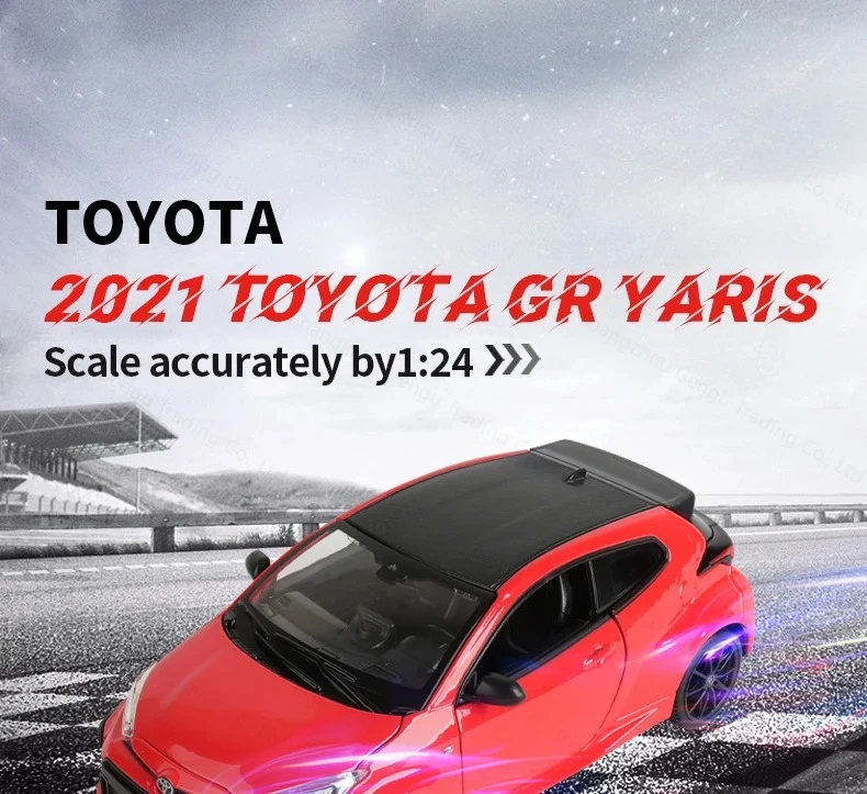 1:24 GR Yaris (2021) – Carro modelo estático fundido sob pressão colecionável |   Brinquedo para amantes de carros