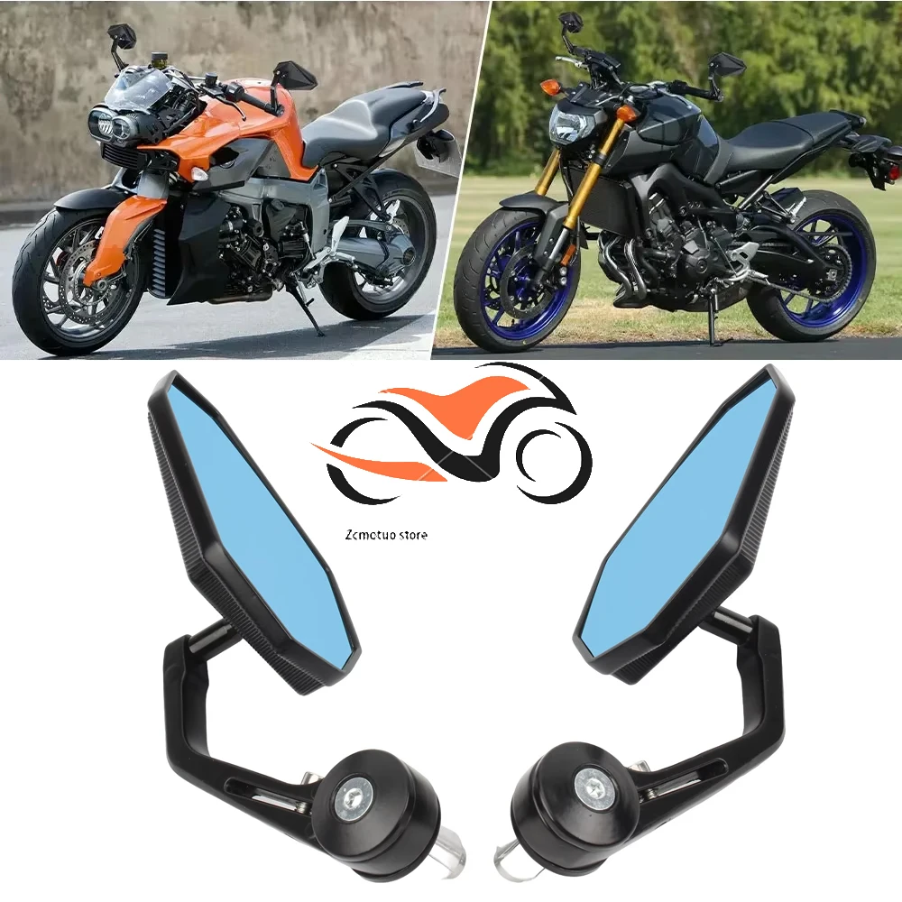 

For Kawasaki Z400/Z650/Z900/Z1000 Mirrors Yamaha MT03/MT07/MT09/MT10 CNC Motorcycle Bar End Mirrors Retro Handlebar Tip Rearview