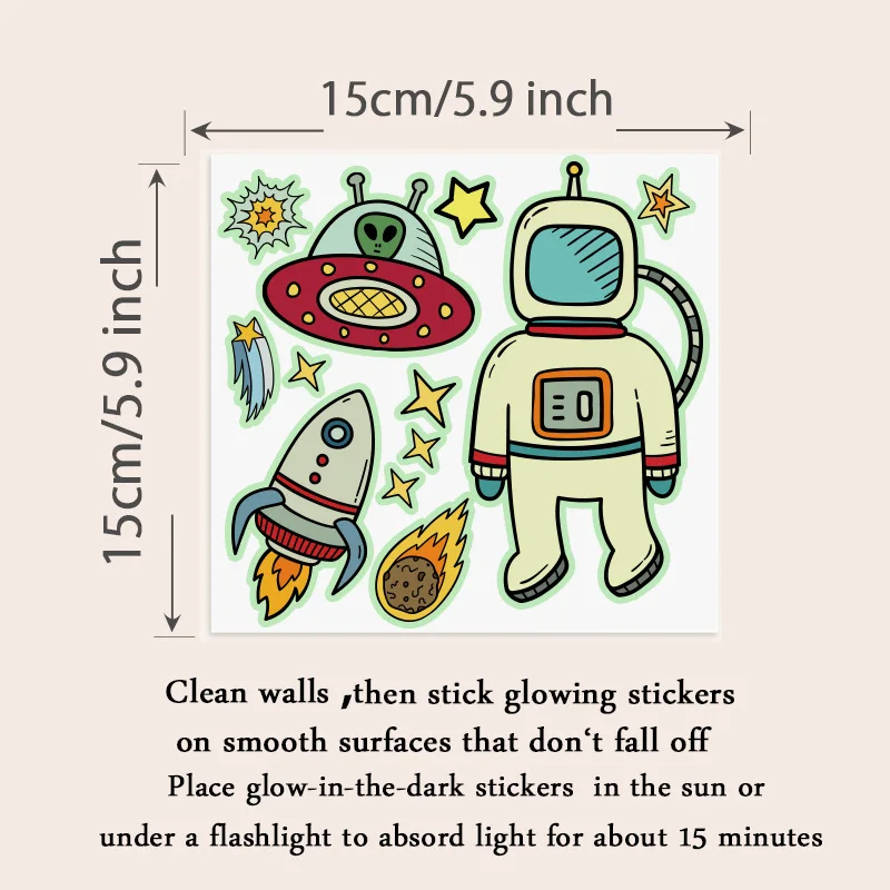 Cartoon Bees Wall Switch Stickers for Chlidren Room Bedroom Decoration Animal Unicorn Head Glow in Dark Fluorescent Wall Sticker