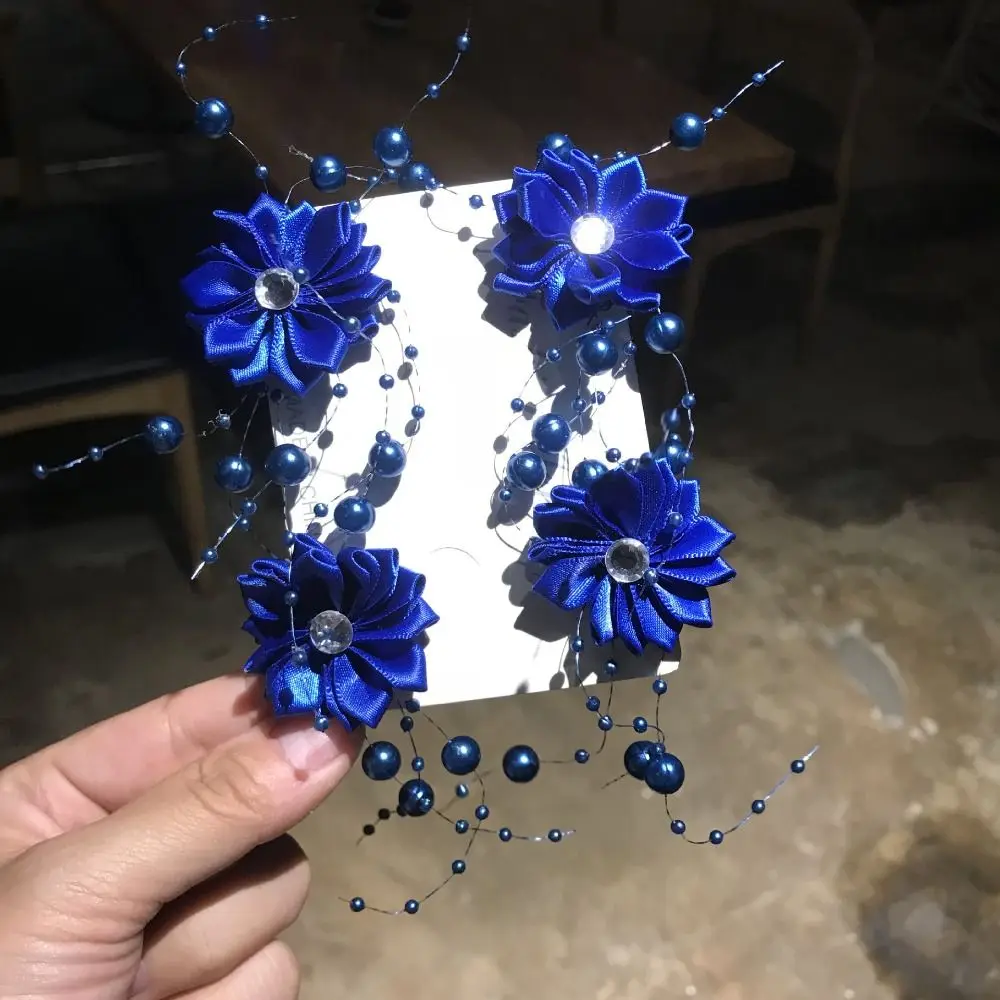 4PCS ใหม่ดอกไม้ลูกปัดเจ้าสาว Hairpin ประณีตหรูหราเจ้าสาว Headdress Handmade Fairy งานแต่งงาน Headwear อุปกรณ์เสริมผม