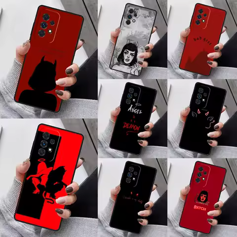 Aesthetic Devil Woman Bad girl Phone Case For Samsung Galaxy S23 S21 S20 FE S24 S22 Ultra Note20 S10 S9 Plus A40 A52 A12 A13 A53