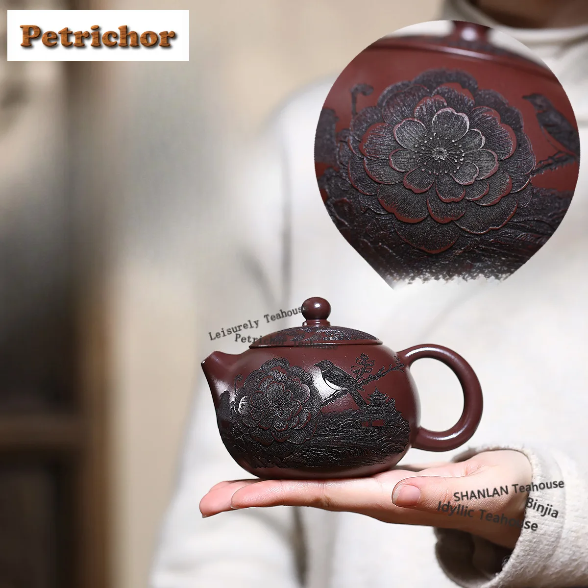 310ml Authentic Yixing Purple Clay Teapots Handmade Xishi Pot Raw Ore Purple Mud Tea Making Kettle With Filter Zisha Tea Set