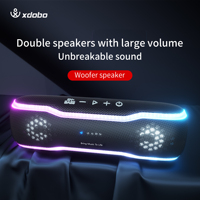 30W XDOBO BMTL BOSS RGB Lighting Outdoor IPX7 Waterproof Wireless Portable Bluetooth Speaker Bass Support TWS Series TF AUX