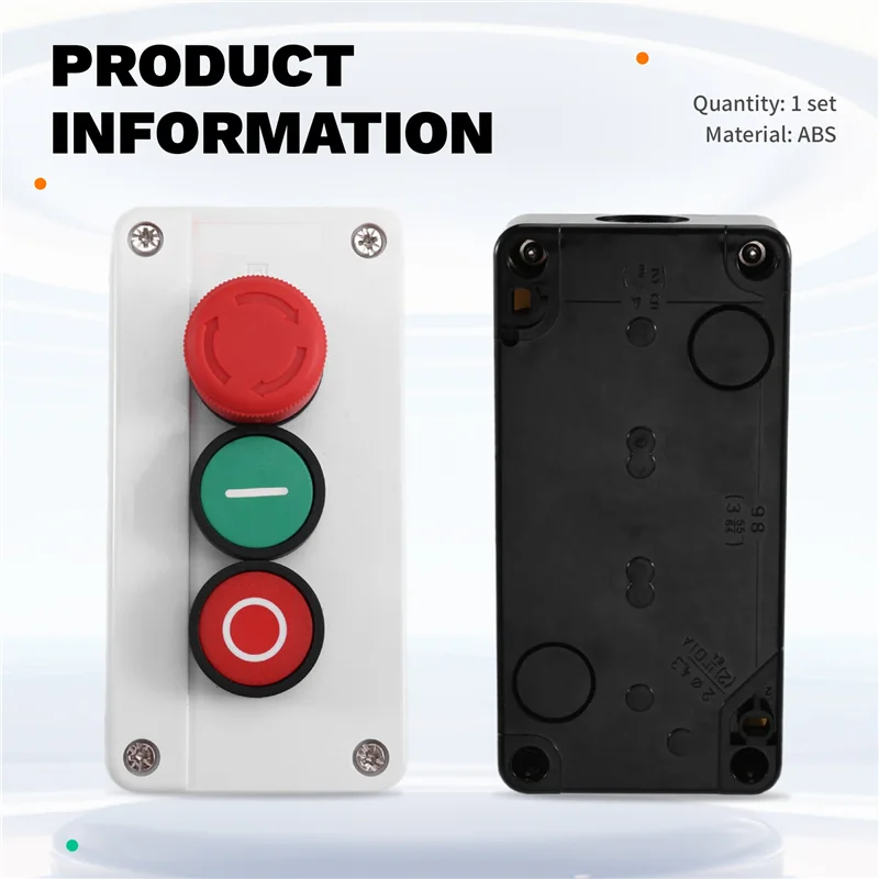 ABJI-Indicatore luminoso dotato di scatola di controllo dell'interruttore a pulsante CNC Punto di ripristino di arresto di emergenza Custodia elettrica impermeabile