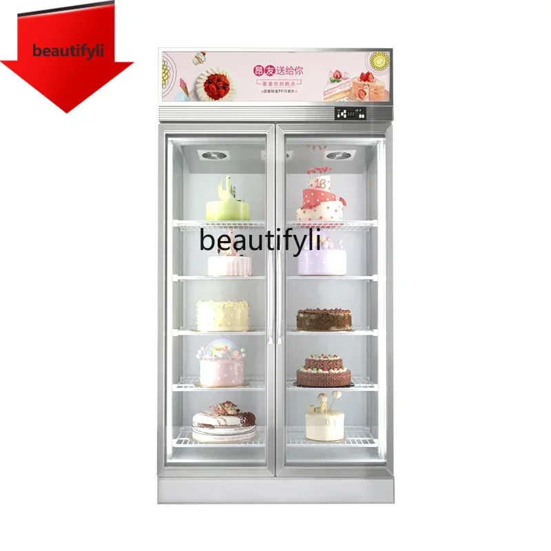 

A61 l New Air-cooled cake cabinet Commercial freezer Dessert fruit refrigerator Fresh-keeping cabinet Vertical west point refrig