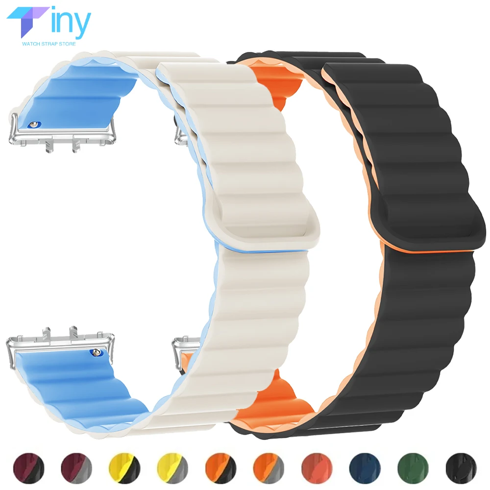 

Силиконовый ремешок с магнитной петлей для Samsung Galaxy Fit 3, ремешок для часов для Samung Galaxy Fit 3, умный Браслет, ремешок для наручных часов