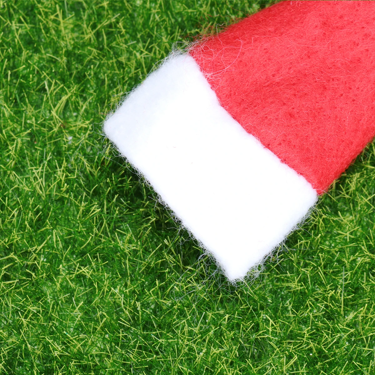 

10pcs Lollipop Hat Christmas Candy Mini Hats for DIY Party Decoration Reusable Non Woven Fabric Santa Ornament