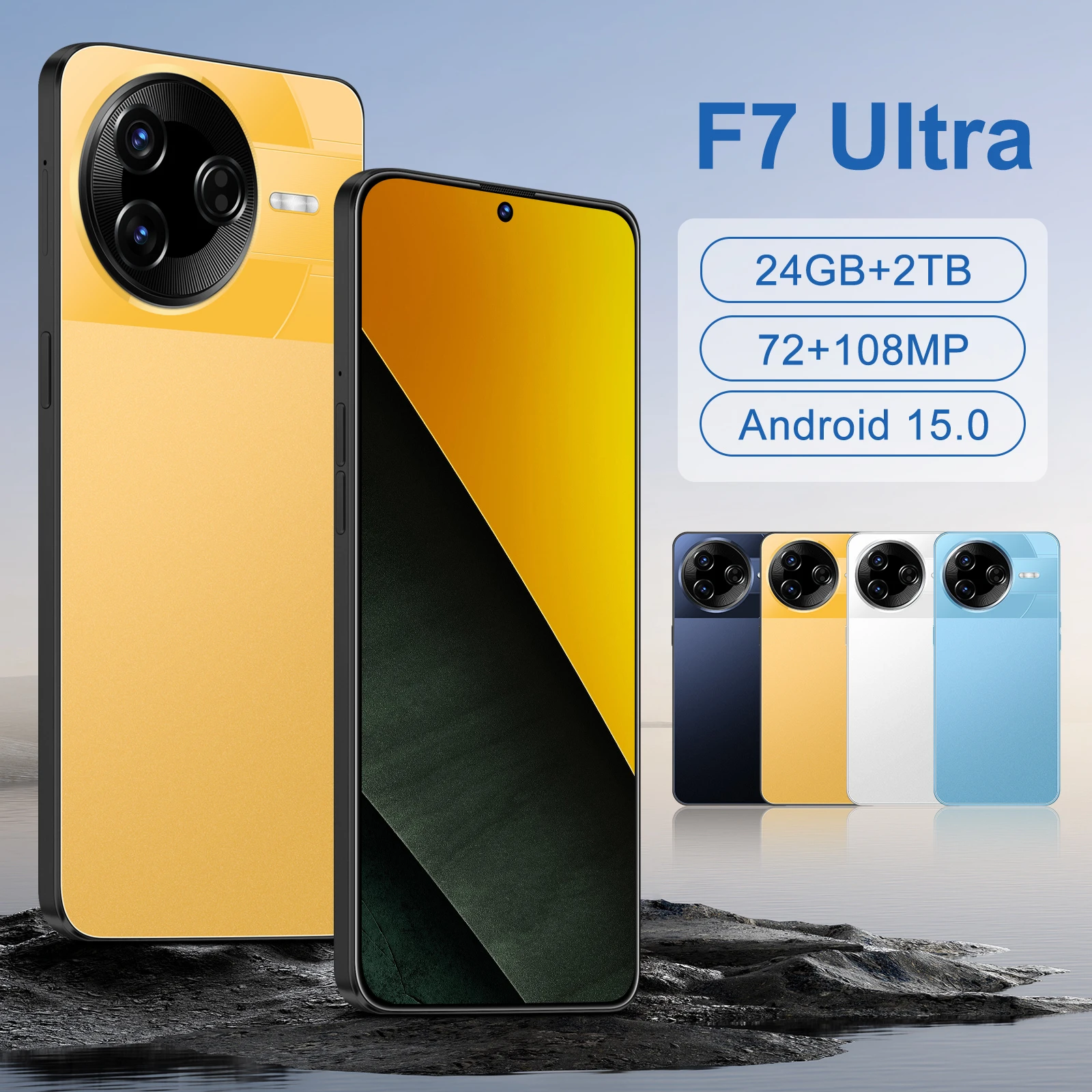 

2025 New F7 Super 6.8HD Global Edition Original Intelligent Dual Card Android System 15.0 7800mAh Battery