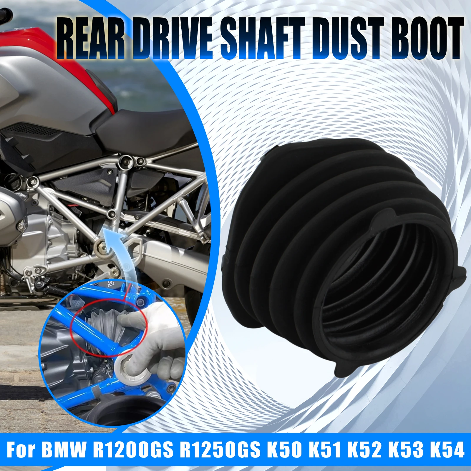 For BMW R1200GS R1250GS K50 K51 K52 K53 K54 Motorcycle Drivetrain Gaskets Seals Transmission Shaft Sleeve Boot Drive Cover