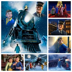 5D The Polar Express Film Diamond Painting Fairy Tale Movie Little Boy Claus Cross Stitch Mosaic Home Decor Child Christmas Gift