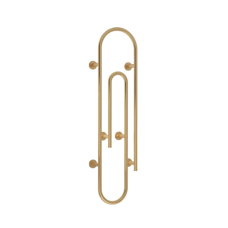 

Gold brushed intelligent electric towel rack 304 stainless steel heated towel bar special-shaped drying rack