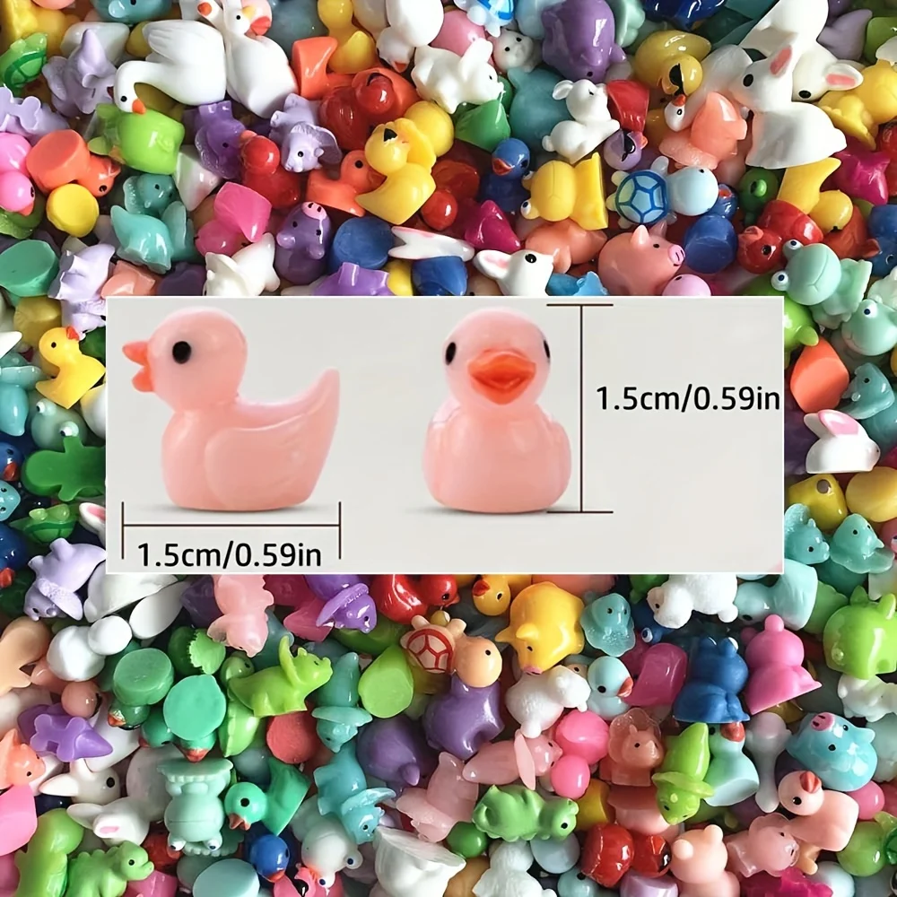 مجموعة من 8، 16، 32، أو 64 تماثيل صغيرة متنوعة من الراتنج على شكل حيوانات وفطر، مثالية للحدائق الخيالية ذاتية الصنع، والمناظر الطبيعية الصغيرة، Aq #3