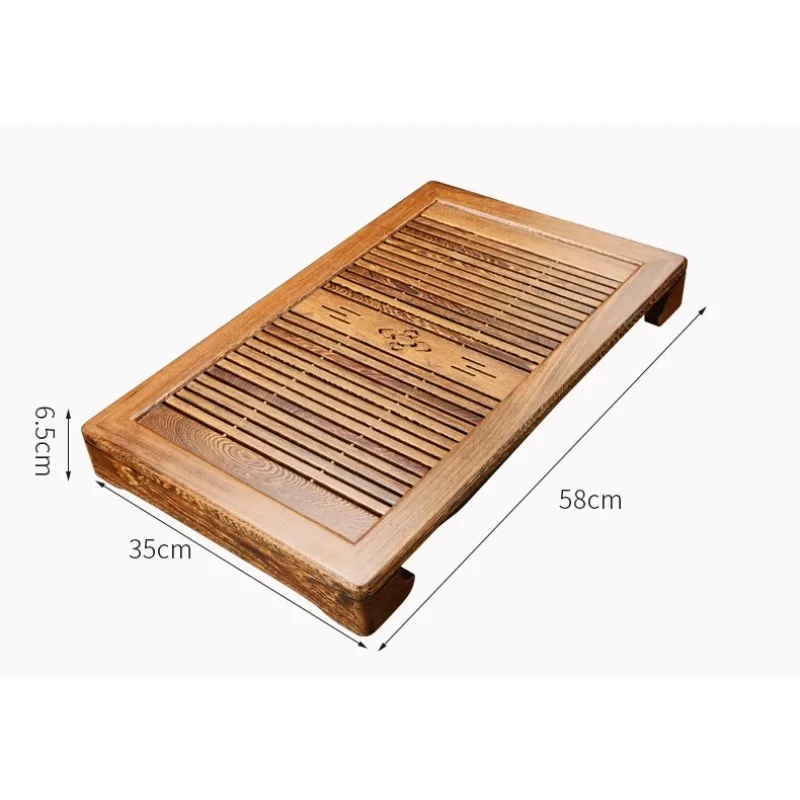 Tea Tray Solid Wood Household Rosewood Tea Table Drawer Drain Type Large Tea Sea Saucer