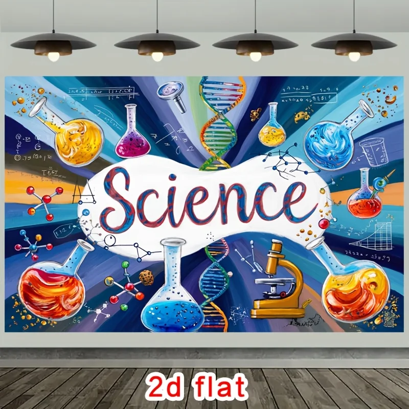 Sciencetheme banner Eyecatching experimental flask microscope academic charm suitable for party decorations in farms and gardens