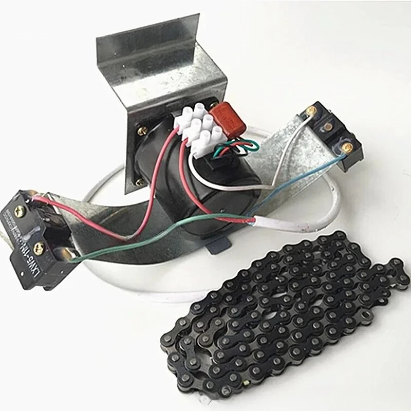 Sale 1 Set Silver 220V Motor With Gears Automatic Egg Turning System Chain Length 100cm Chick Hatching Incubator Accessories