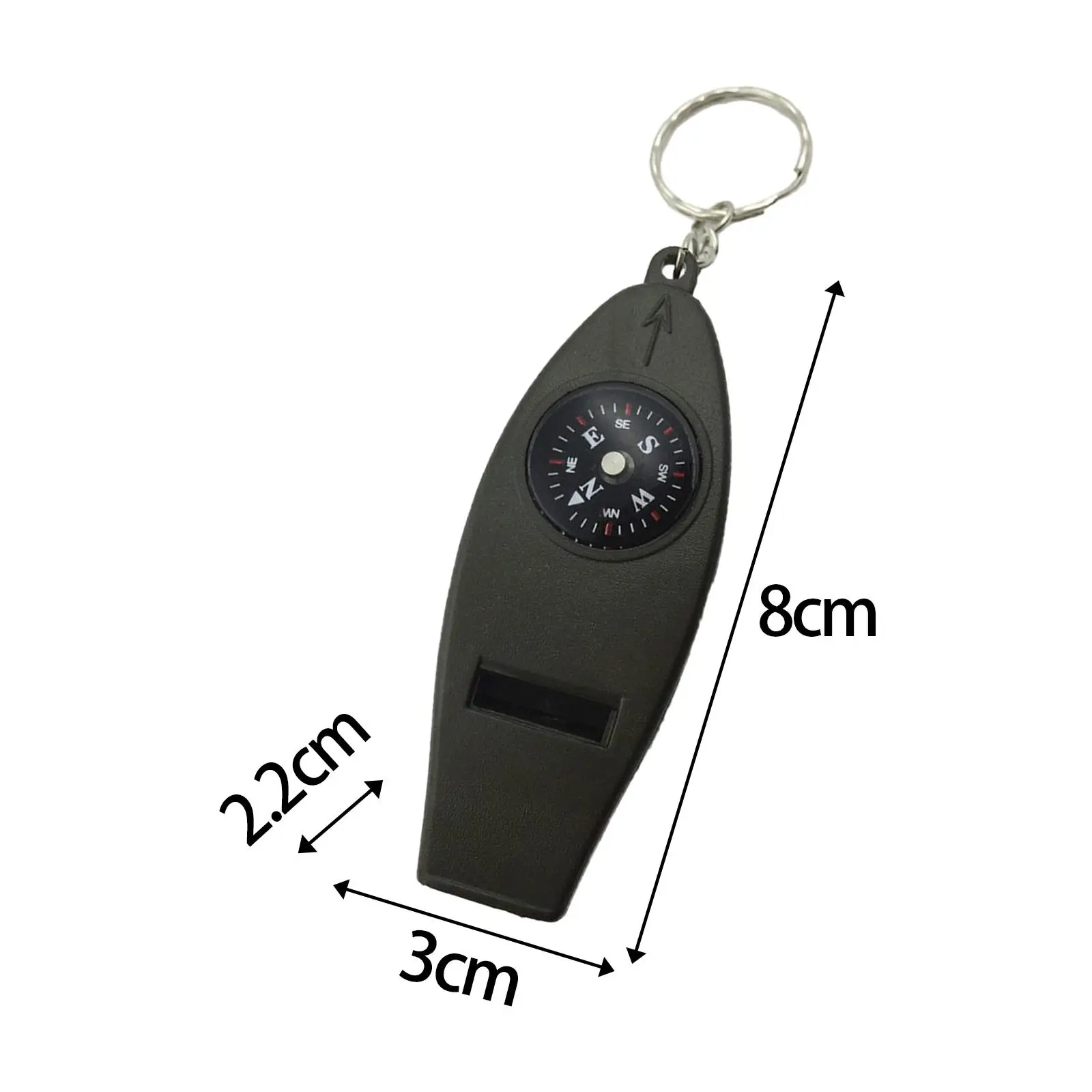 Whistle Thermometer, Combo Survival Multitool, Keychain Whistle Emergency Keychain for Hunting Outdoor Hiking