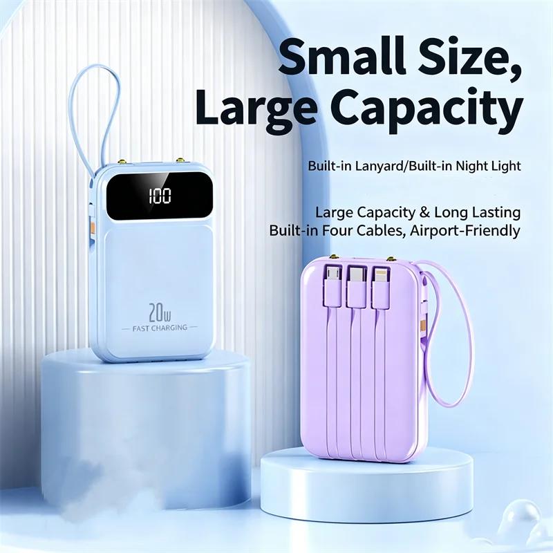 20000mAh Mini Power Bank Fast Charge Powerbank CCC Portable External Battery for iPhone Xiaomi Huawei Samsung - view 4