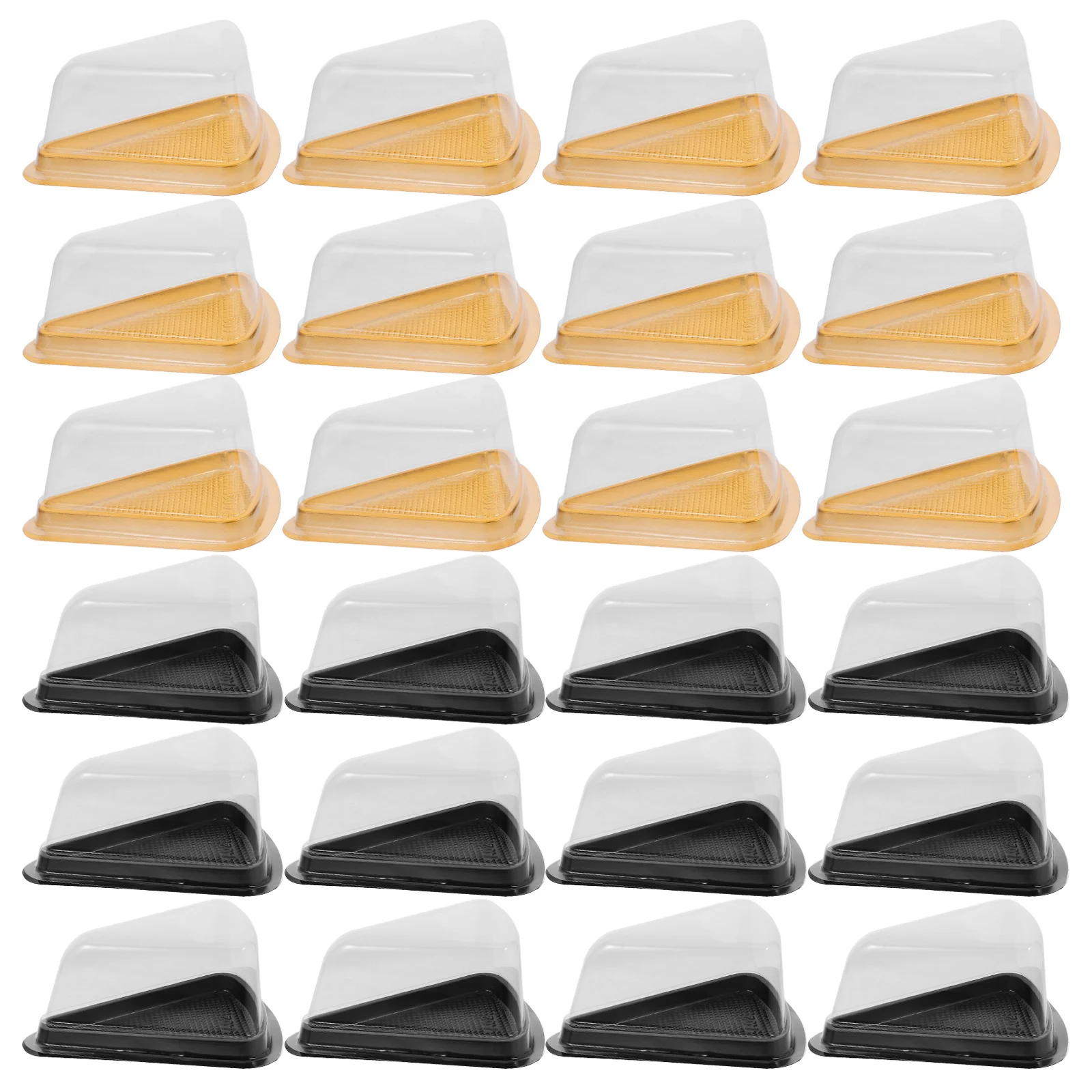 

40Pcs Cake Slice Boxes Triangular Cake Packaging Containers Dessert Baking Party Favors Cupcake Dome Gift Box