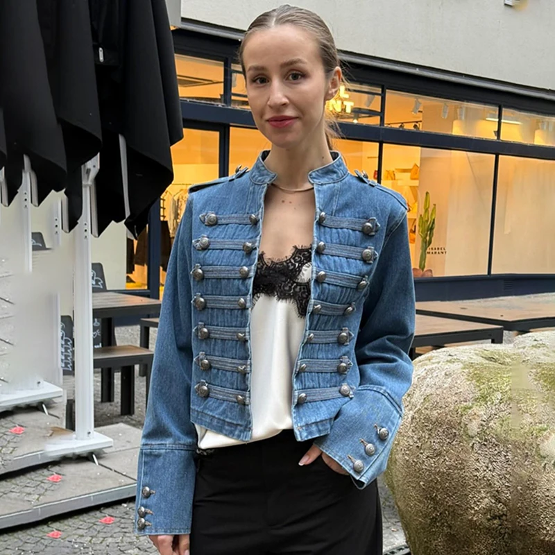 Original Black band jacket and white shorts studio outfit
