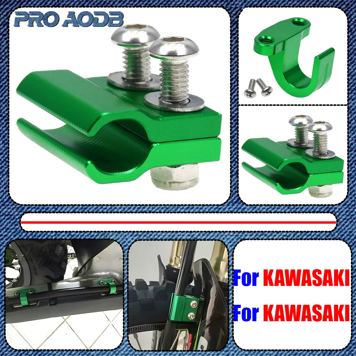 Motorcycle front and rear brake oil line clamps For Kawasaki KX85 KX100 KX125 KX250 KX450 KX250F KX450F KX250X KX450X KLX450R