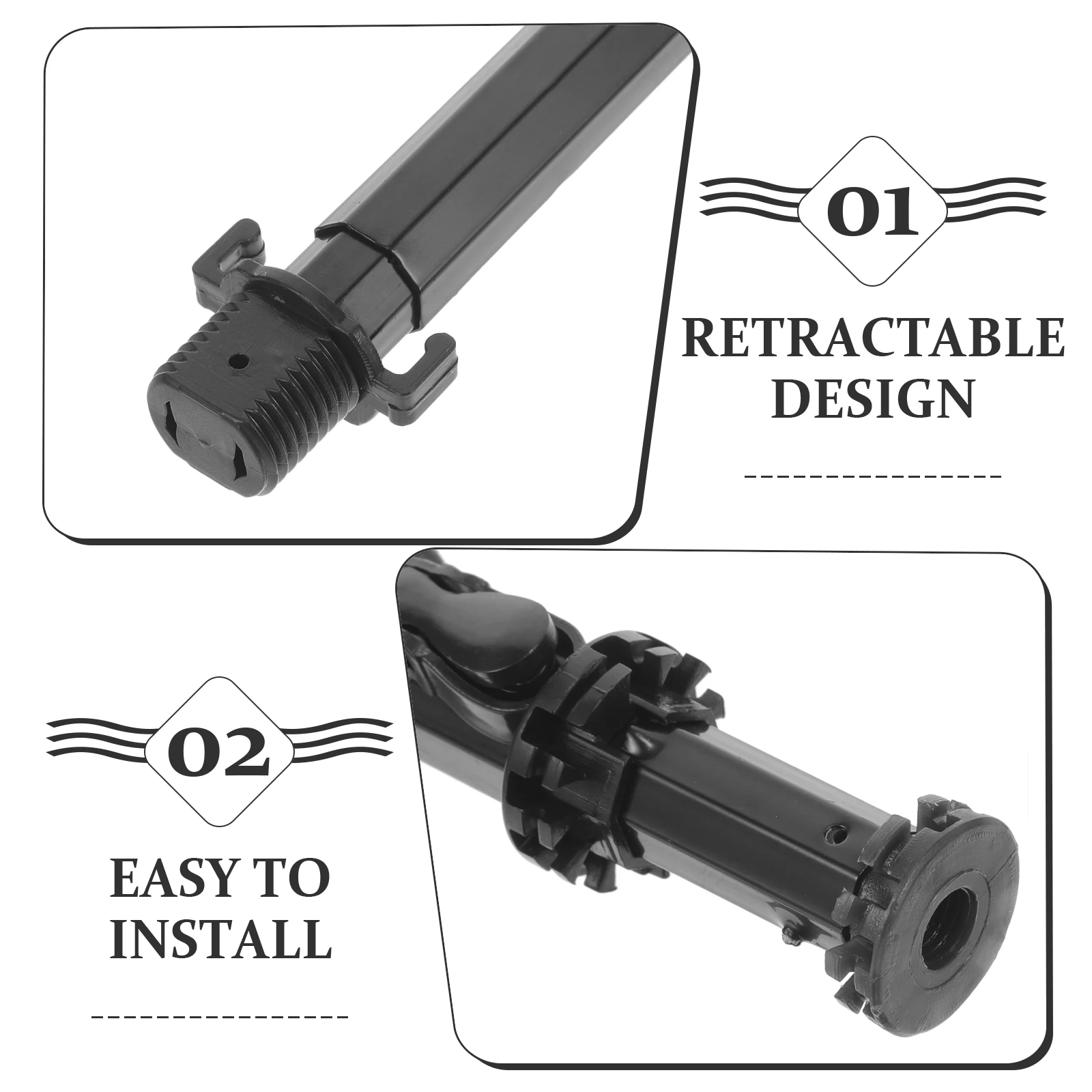 

Аксессуары для складных зонтов, 8/черный, 4 секции, сменный вал, дождевик для путешествий, большинство зонтов, универсальный