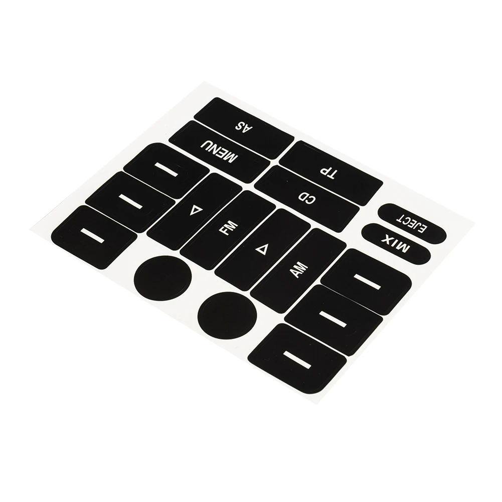 001           Car PVC Radio Button Repair Sticker For Golf MK5 For Passat Radio Knobs Repair Sticker Worn Button Car Accessories