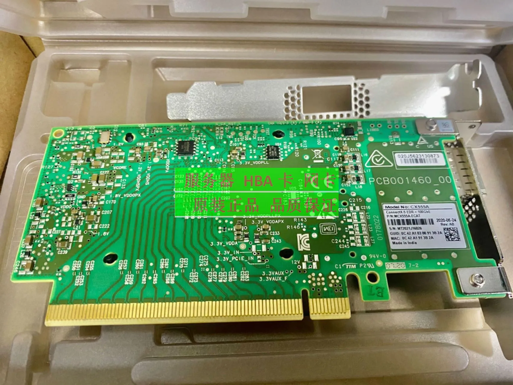 Original For Mellanox MCX555A-ECAT 100G network adapter ConnectX-5 IB CX555A