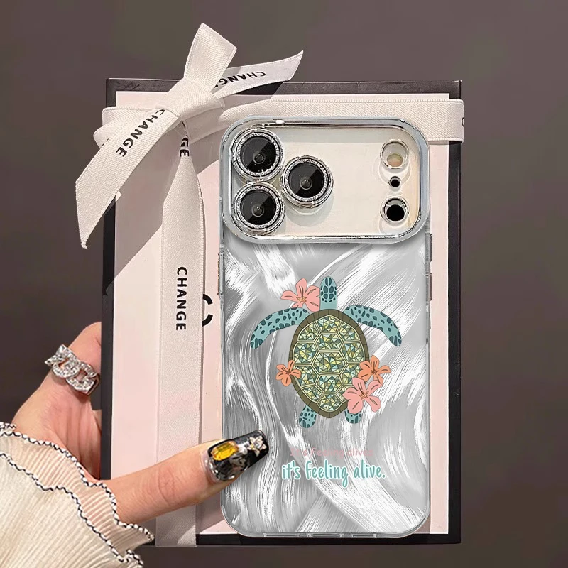 

Lens Protector Sea Turtle Seashell Shockproof TPU Cases For iPhone 14 Pro Max Case iPhone 17 13 16 12 15 Plus 11 XS 7 8 XR Funda