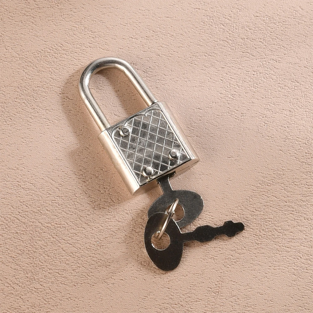 5pcs Mini lucchetto 32*17mm piccoli lucchetti in metallo con chiave Hardware per la casa argento per porte del cassetto valigie bagagli Notebook