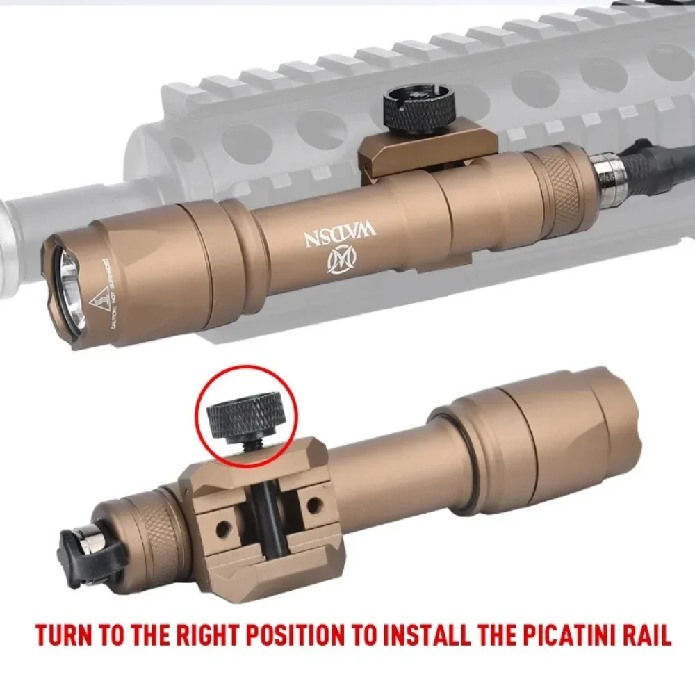 التكتيكية M300A M600C مصباح يدوي قوي LED الادسنس في الهواء الطلق سلاح الصيد كشاف ضوء مناسبة ل 20 مللي متر