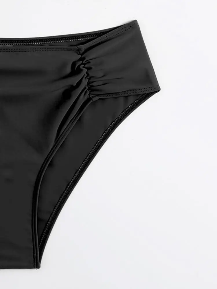 Nuovo set bikini a due pezzi a vita alta sexy 2025 costume da bagno da donna stretto costumi da bagno senza schienale costume da bagno estivo da spiaggia raccolto vuoto