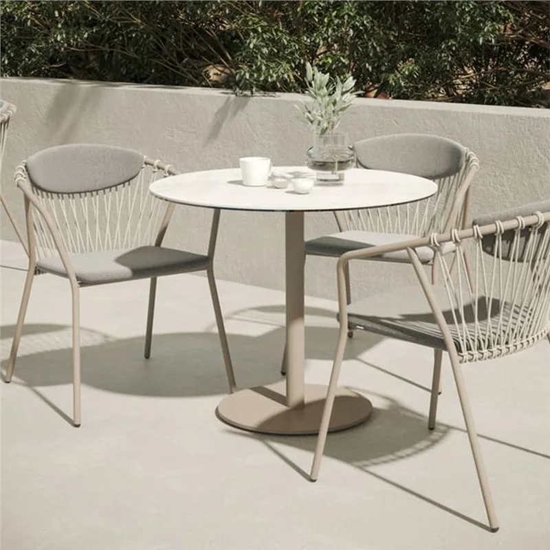 

Уличный стол и стулья для патио, виллы, отдыха на открытом воздухе, балкона, плетеное кресло, водонепроницаемый садовый стол для отдыха на открытом воздухе, популярный у блогеров.