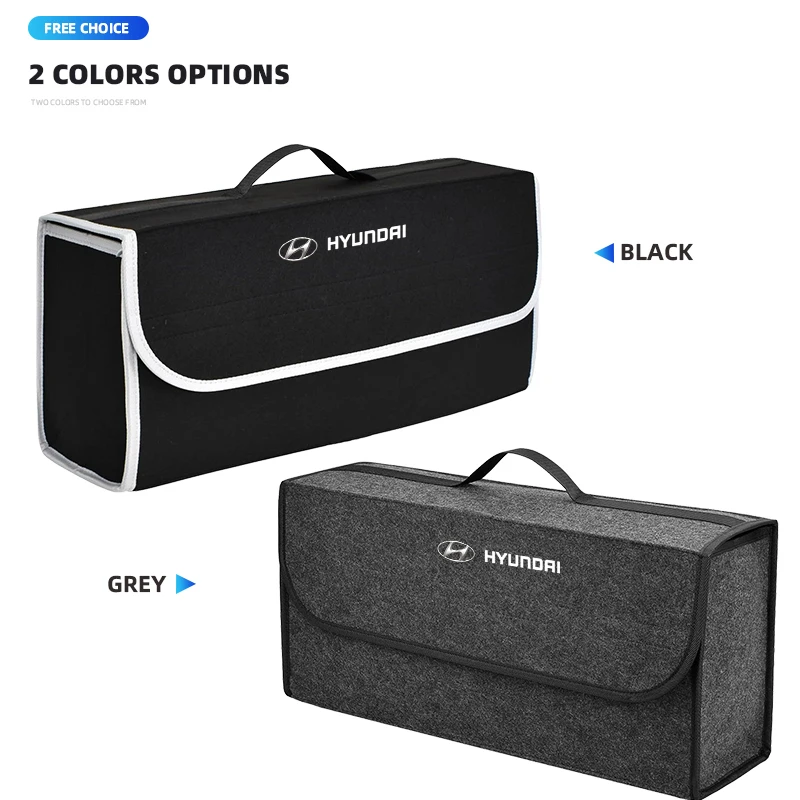 صندوق السيارة حقيبة التخزين المنظم أشتات تستيفها صندوق لشركة هيونداي كريتا سانتا في كونا جينيسيس ايكووس كوبيه أزيرا أيونيك