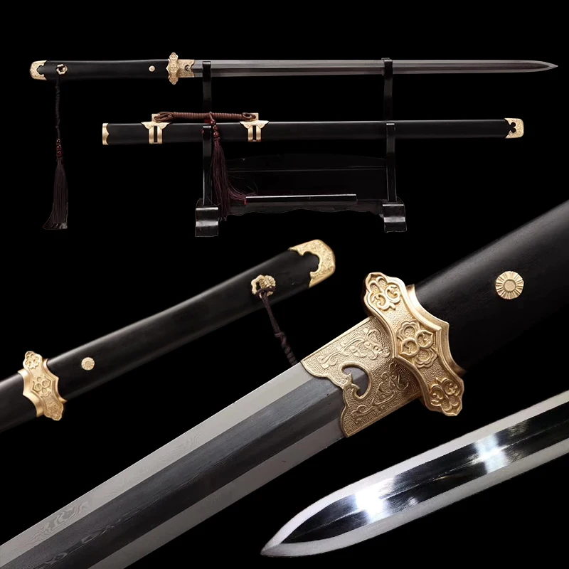 Handforged Damascus Steel, Handmade Sharp Chinese Sword, Tang Jian, High Quality Gifts, Decorations, Handmade Crafts